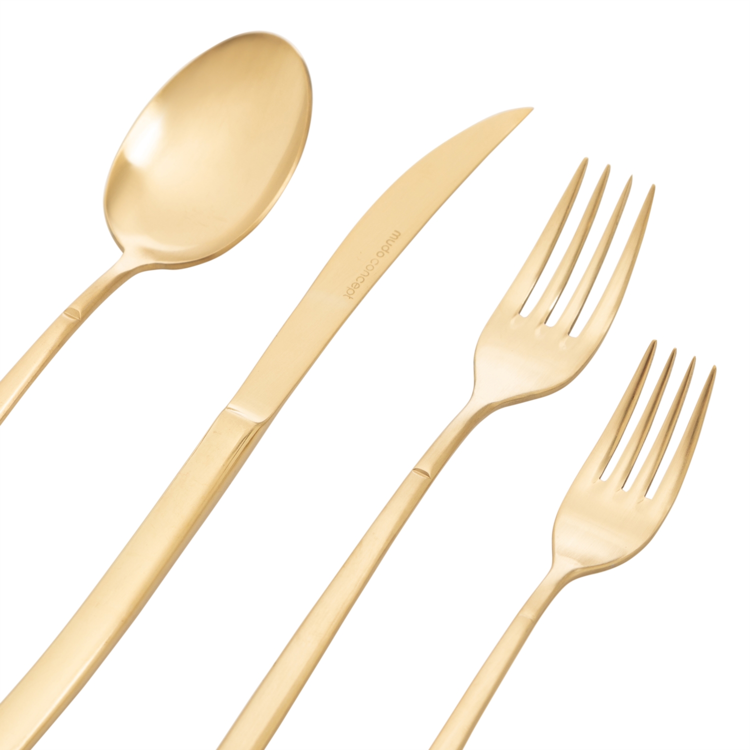 GRACE 24 PARÇA ÇATAL KAŞIK BIÇAK SETİ - MAT GOLD