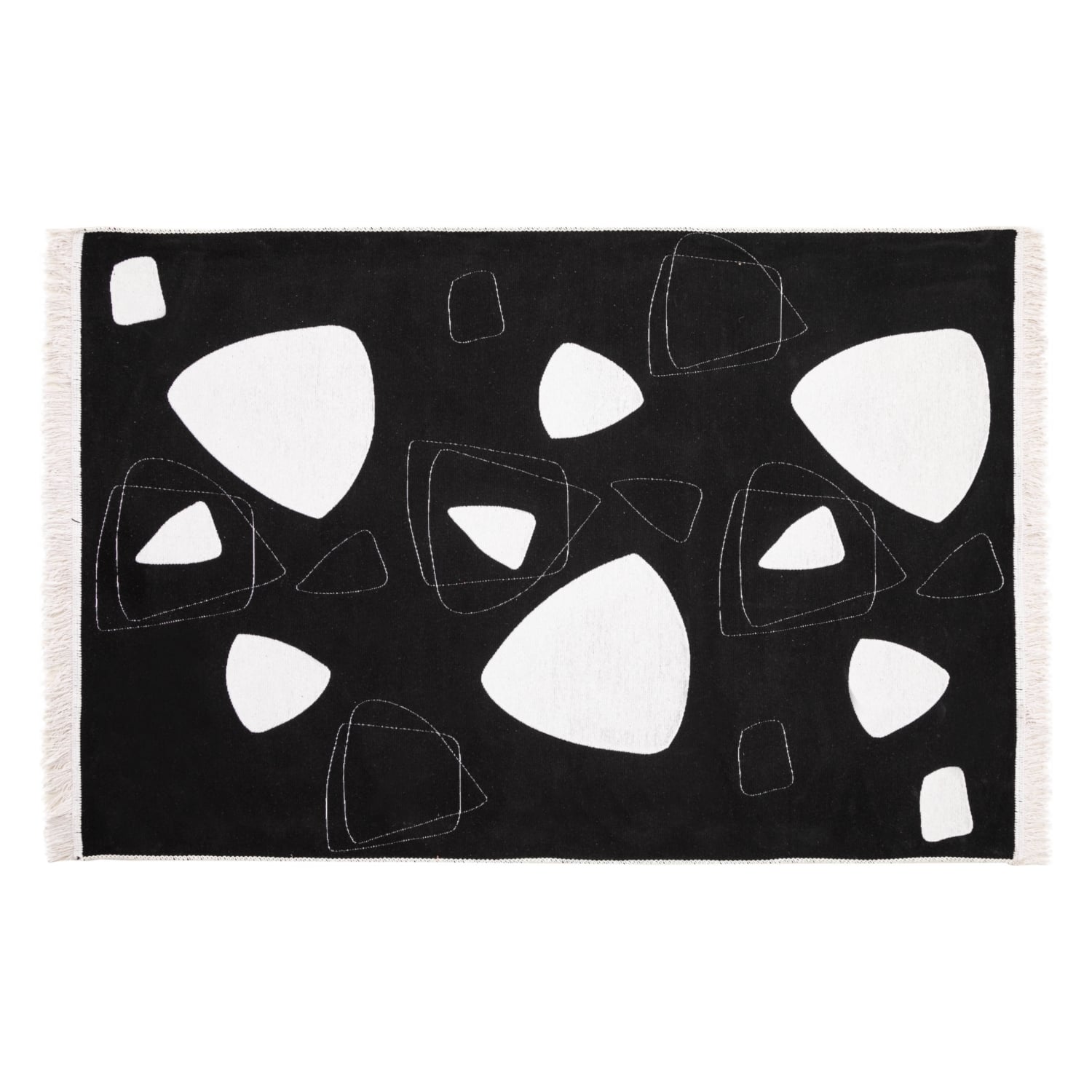 KELSEY ÇİFT TARAFLI HALI SİYAH 120X180