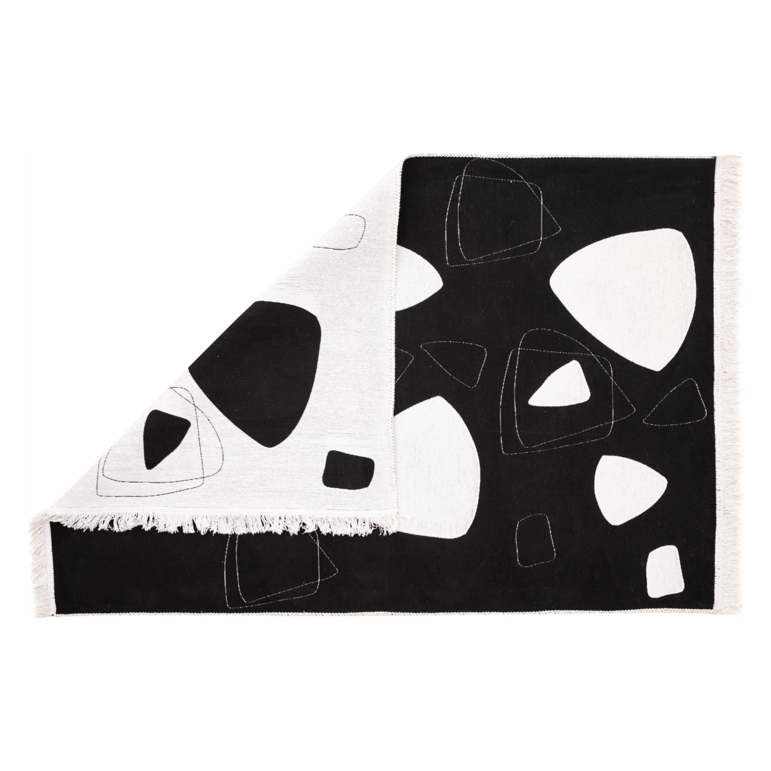 KELSEY ÇİFT TARAFLI HALI SİYAH 120X180