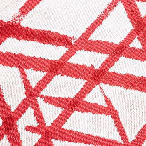  KAI ÇİFT TARAFLI HALI BEYAZ KIRMIZI 120X180