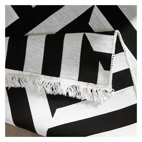  KENNY ÇİFT TARAFLI HALI SİYAH BEYAZ 160X230