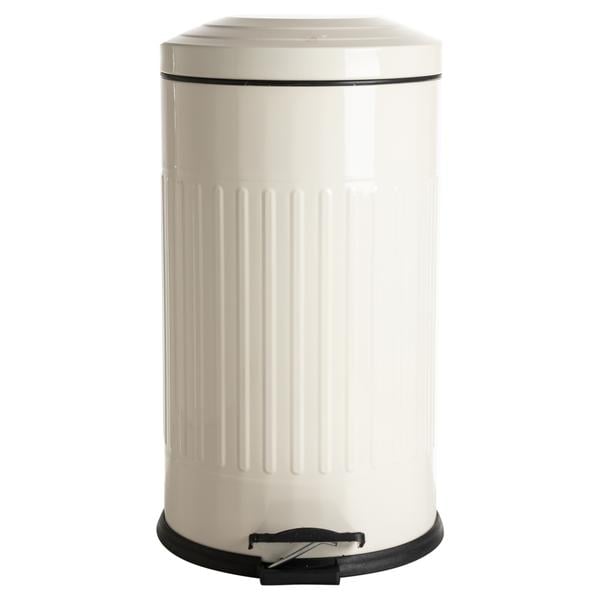 Mudo Home  16Lt Pedalli Vintage Çöp Kovası Krem
