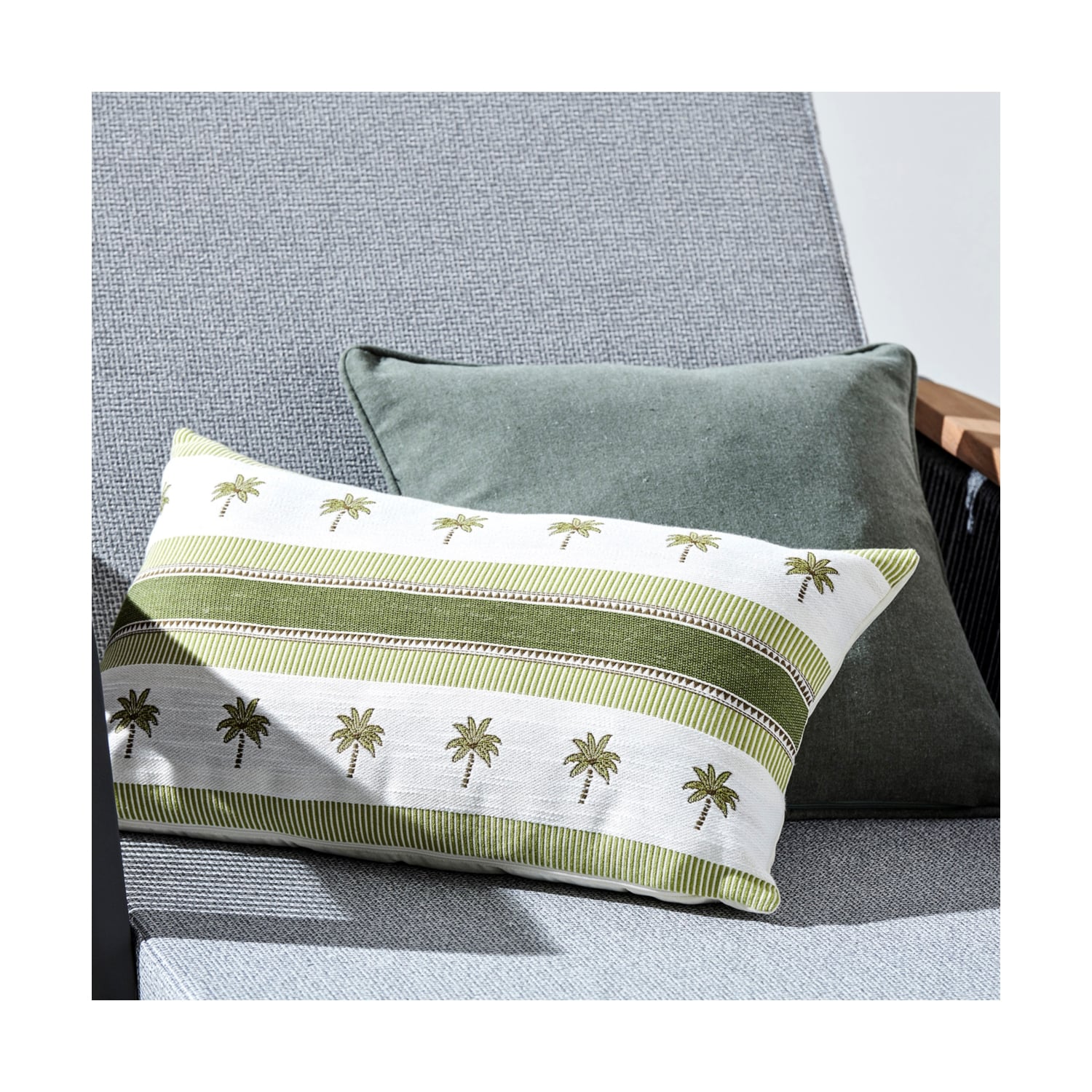 PLAIN KIRLENT KILIFI YEŞİL 50X50