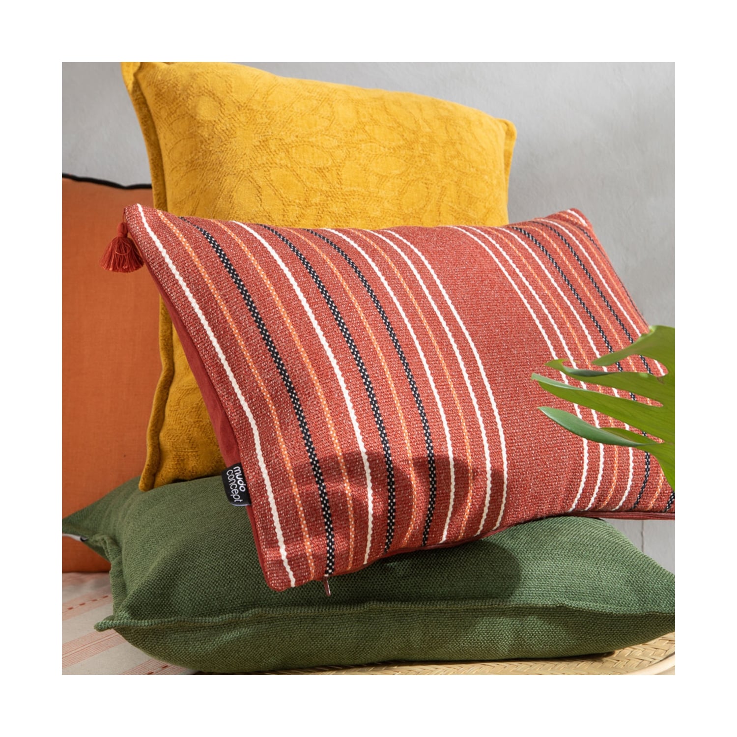 PLAIN KIRLENT KILIFI YEŞİL 50X50