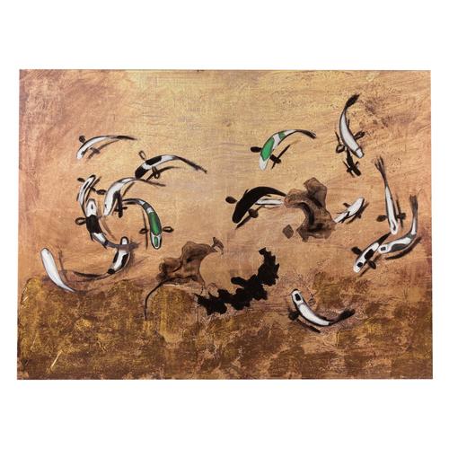  ANTIQUE KOI FISH YAĞLIBOYA TABLO 90X120 CM