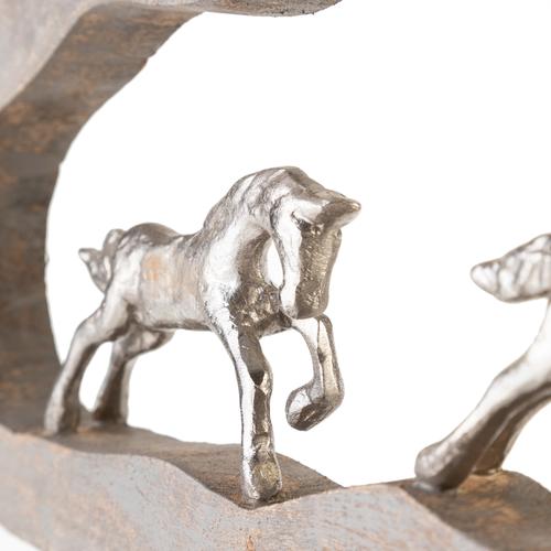  HORSES AHŞAP BİBLO 78X8X30CM