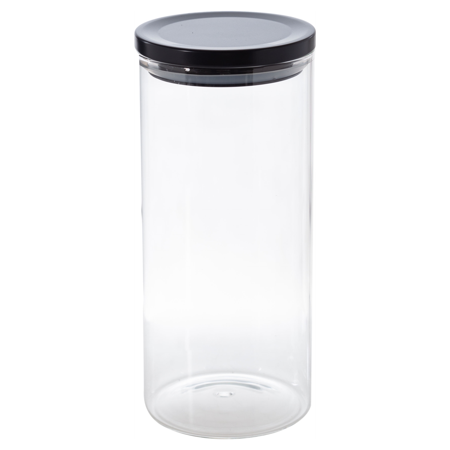 MODERN BOROSILIKAT CAM KAVANOZ 1400 CC SİYAH