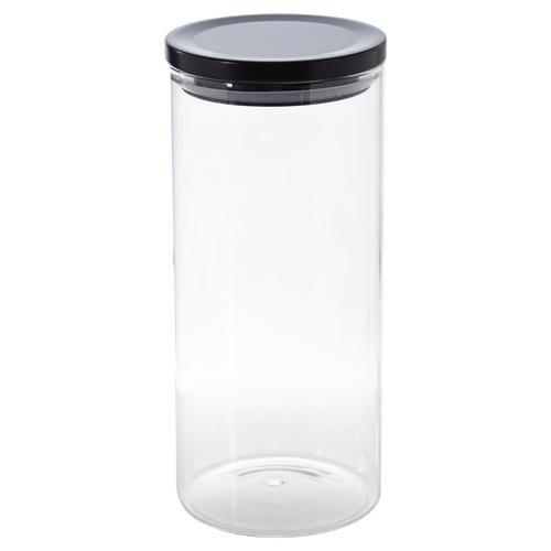  MODERN BOROSILIKAT CAM KAVANOZ 1400 CC SİYAH