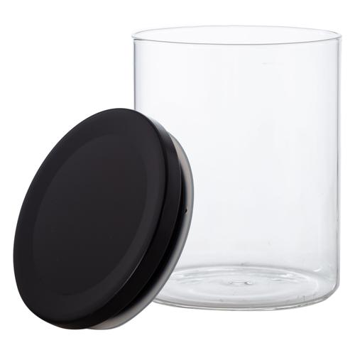  MODERN BOROSILIKAT CAM KAVANOZ  680 CC SİYAH
