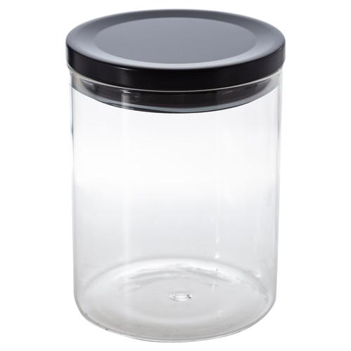  MODERN BOROSILIKAT CAM KAVANOZ  680 CC SİYAH