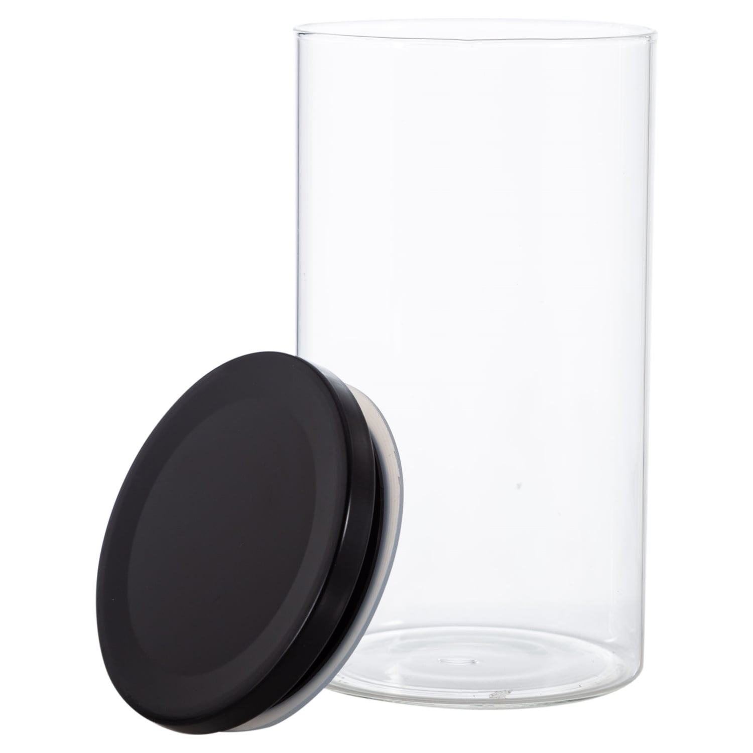 MODERN BOROSILIKAT CAM KAVANOZ  1000 CC SİYAH
