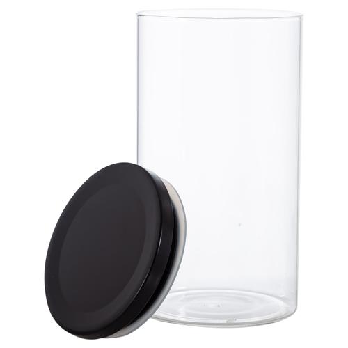  MODERN BOROSILIKAT CAM KAVANOZ  1000 CC SİYAH