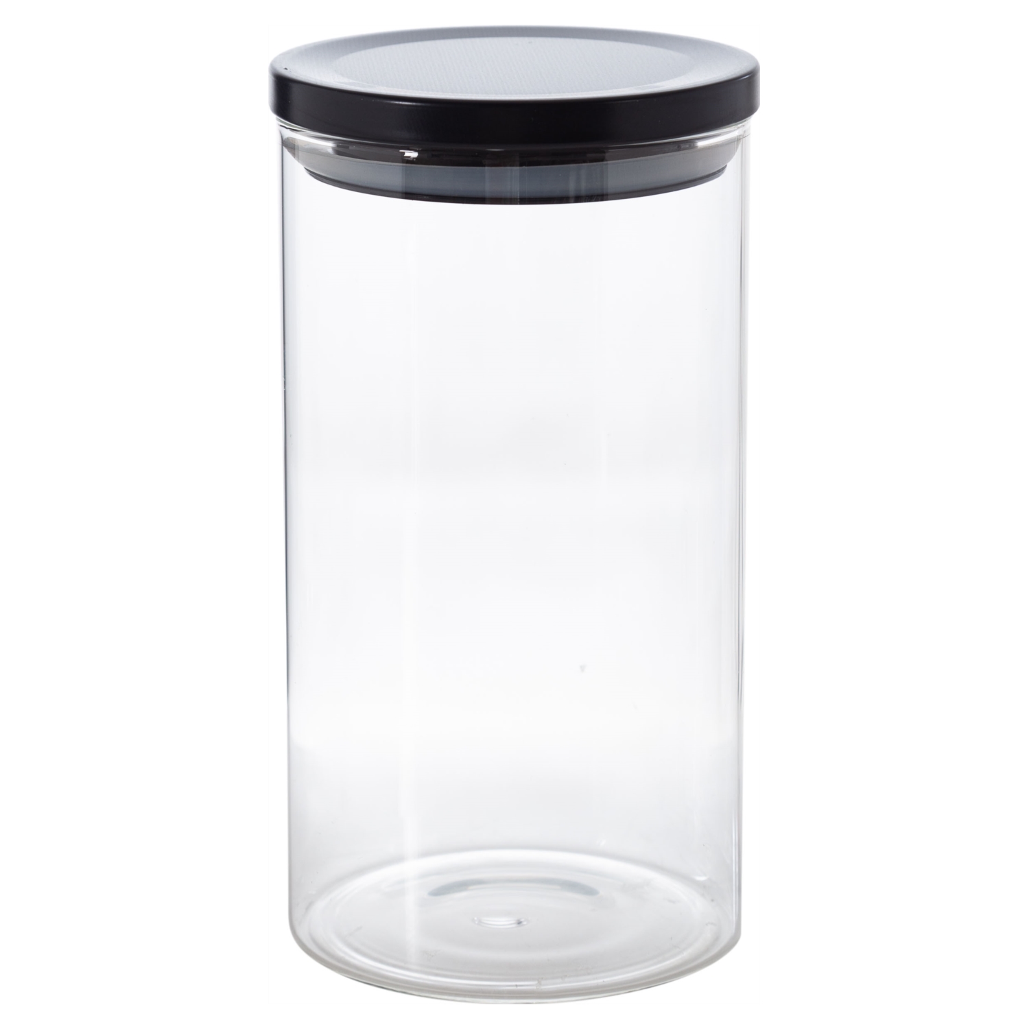 MODERN BOROSILIKAT CAM KAVANOZ  1000 CC SİYAH