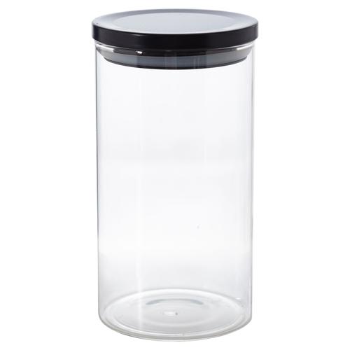  MODERN BOROSILIKAT CAM KAVANOZ  1000 CC SİYAH