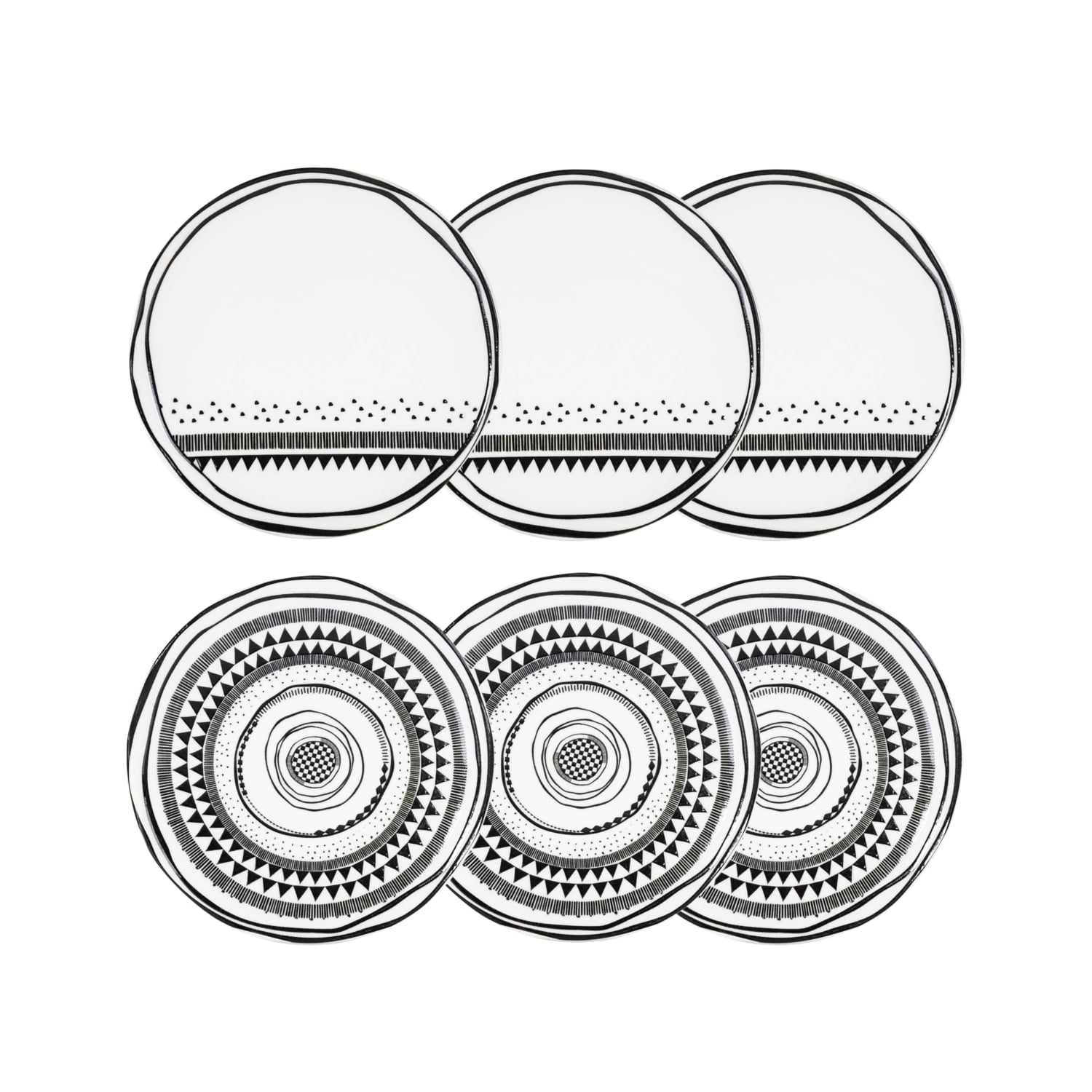 BLACK CHIC PASTA TABAĞI SETİ 6LI - 21 CM