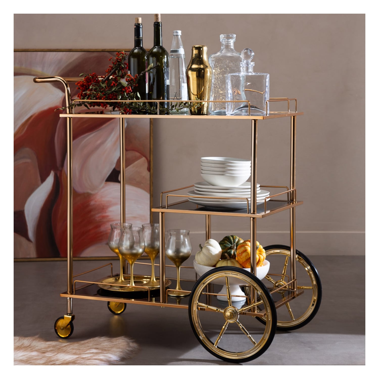 ÜÇ KATLI SERVIS ARABASI CHIC- ALTIN