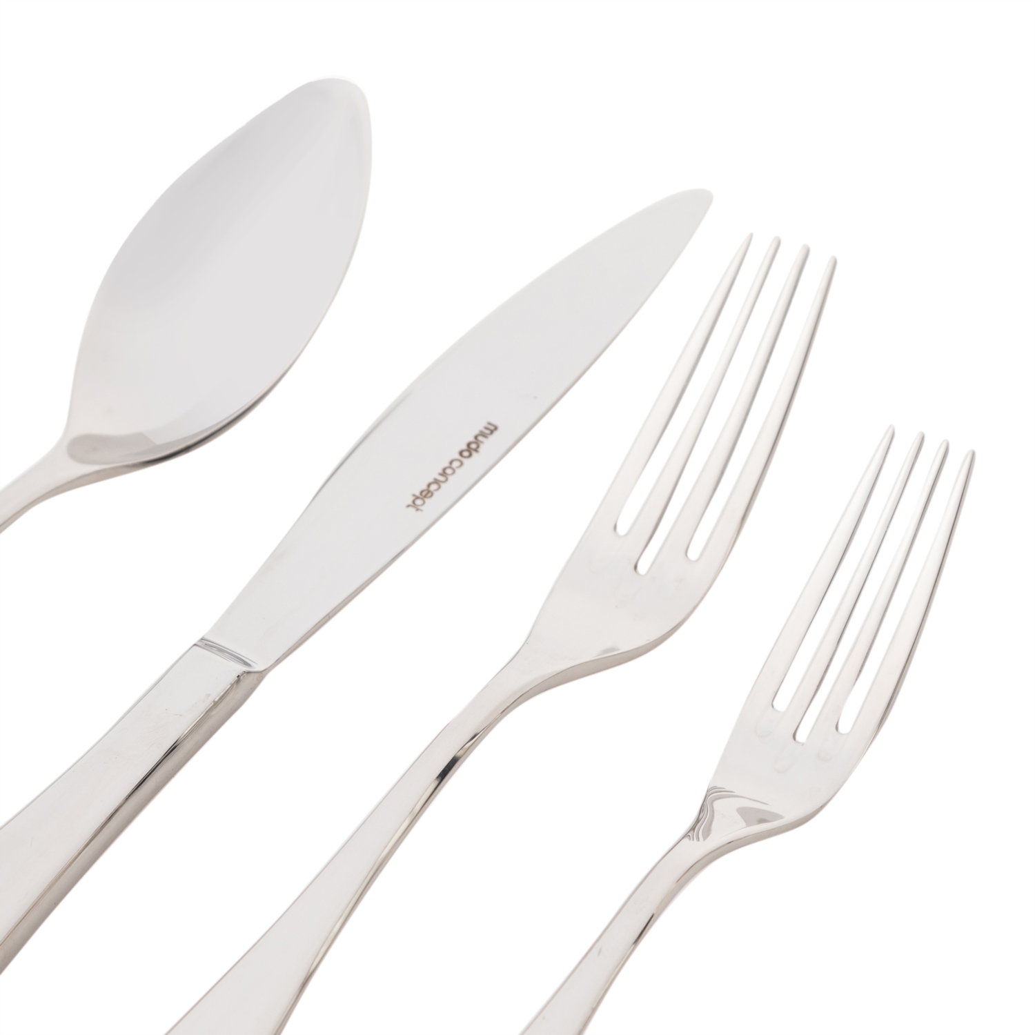 FRANSIZ 24 PARÇA ÇATAL KAŞIK BIÇAK SETİ- DÜZ PARLAK