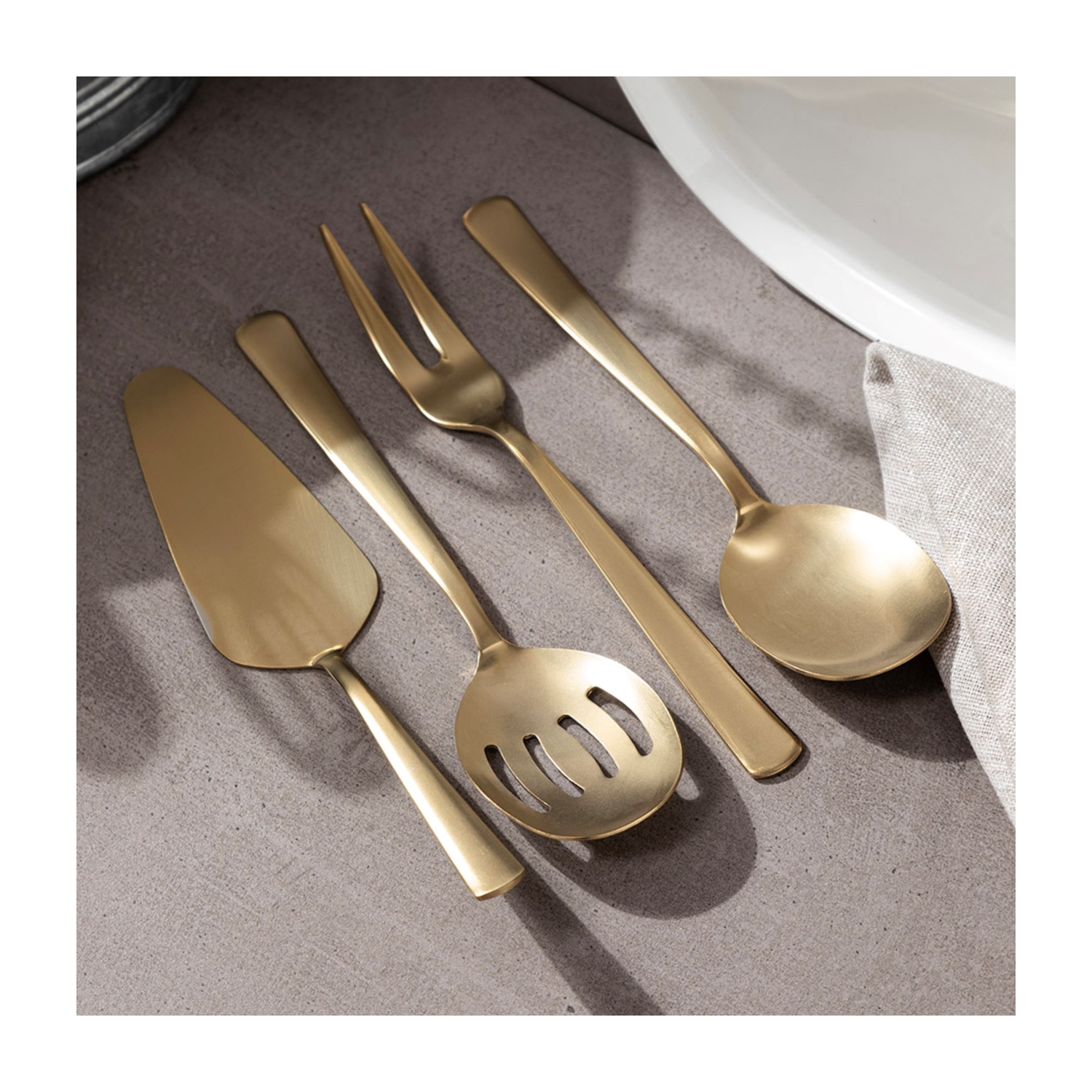 4'LÜ SERVİS SETİ MAT GOLD