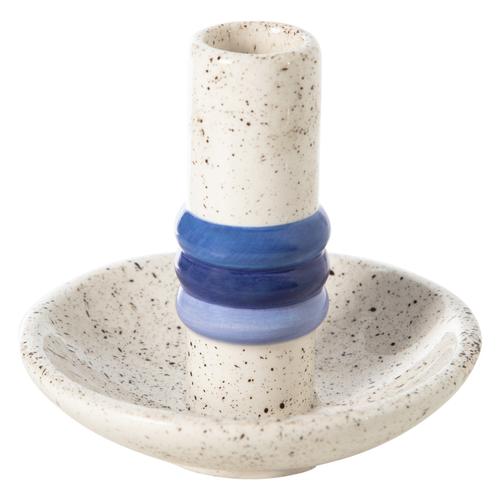  KANDELERO MUMLUK MAVİ 11X10CM