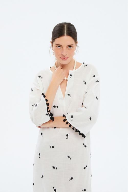  NAKIŞLI PLAJ ELBİSESİ