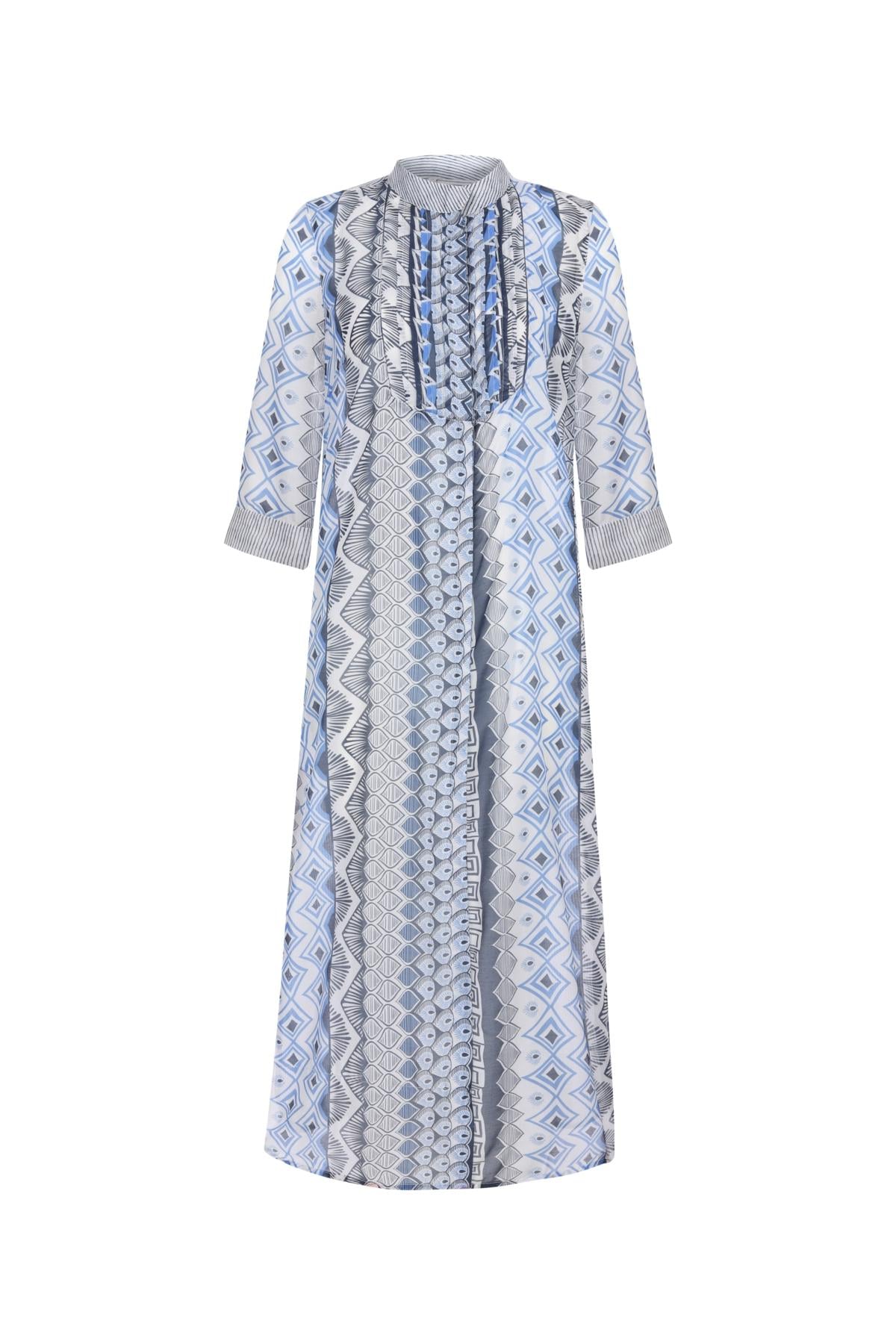 ETNİK DESENLİ PLAJ ELBİSESİ