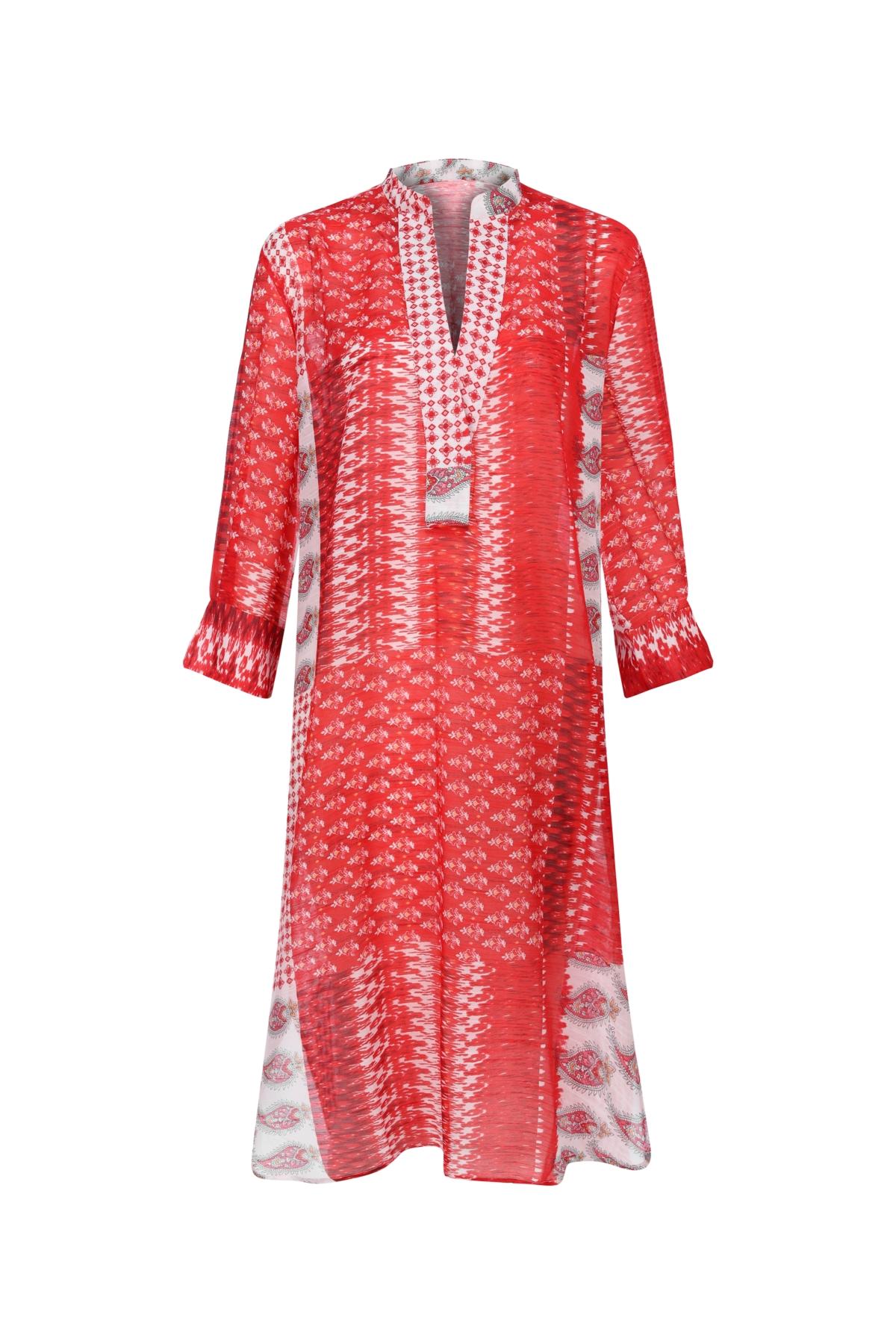 ETNİK DESENLİ PLAJ ELBİSESİ