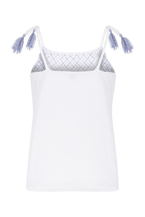  NAKIŞLI ASKILI BLUZ