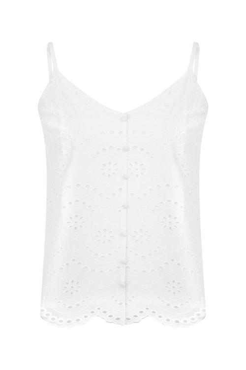  FİSTO İŞLEMELİ ASKILI BLUZ