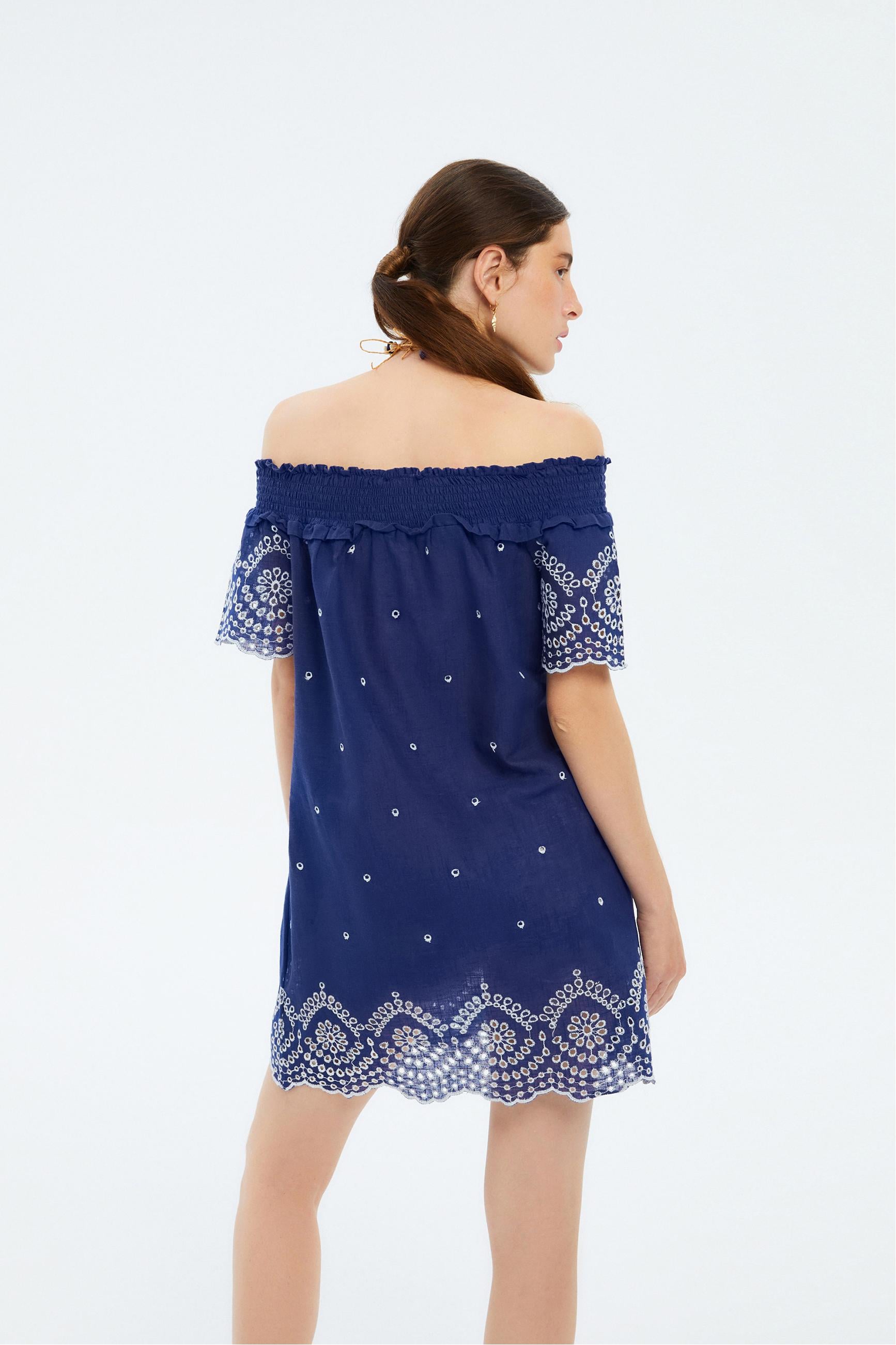 NAKIŞ DETAYLI ELBİSE