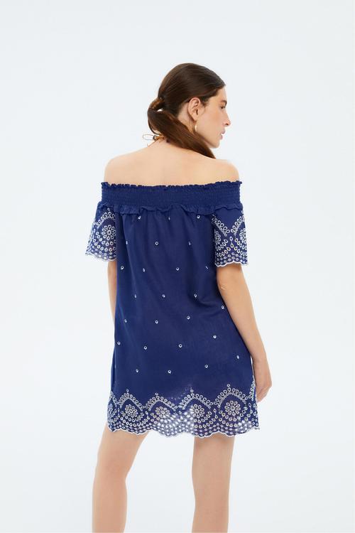  NAKIŞ DETAYLI ELBİSE