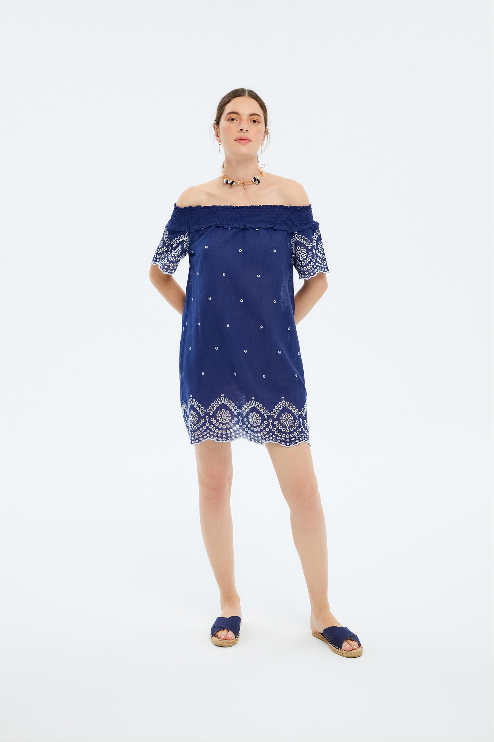 NAKIŞ DETAYLI ELBİSE