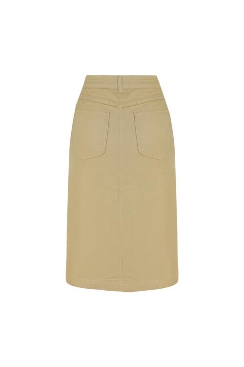  DÜĞMELİ PAMUKLU MİDİ ETEK