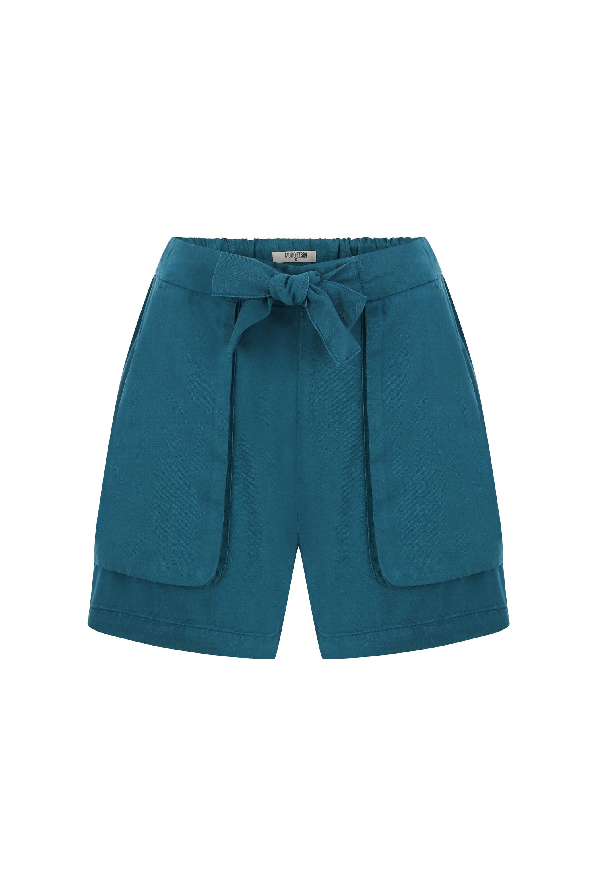 BAĞLAMA DETAYLI TENCEL ŞORT