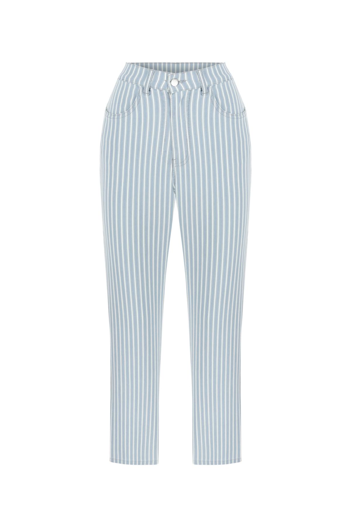 ÇİZGİLİ SLIM FIT JEAN PANTOLON