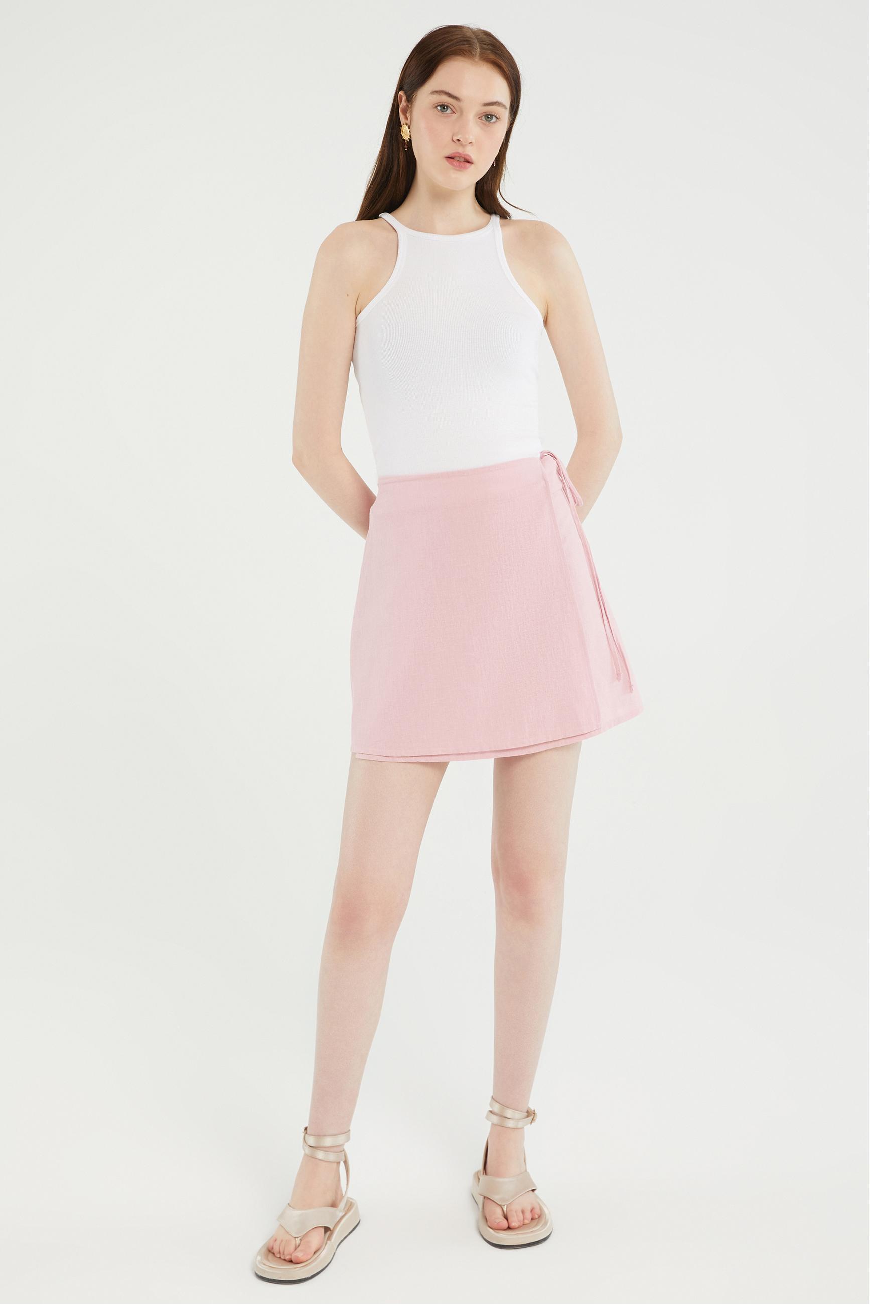 KETEN İÇERİKLİ A FORM MİNİ ETEK