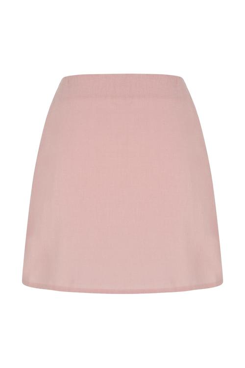  KETEN İÇERİKLİ A FORM MİNİ ETEK