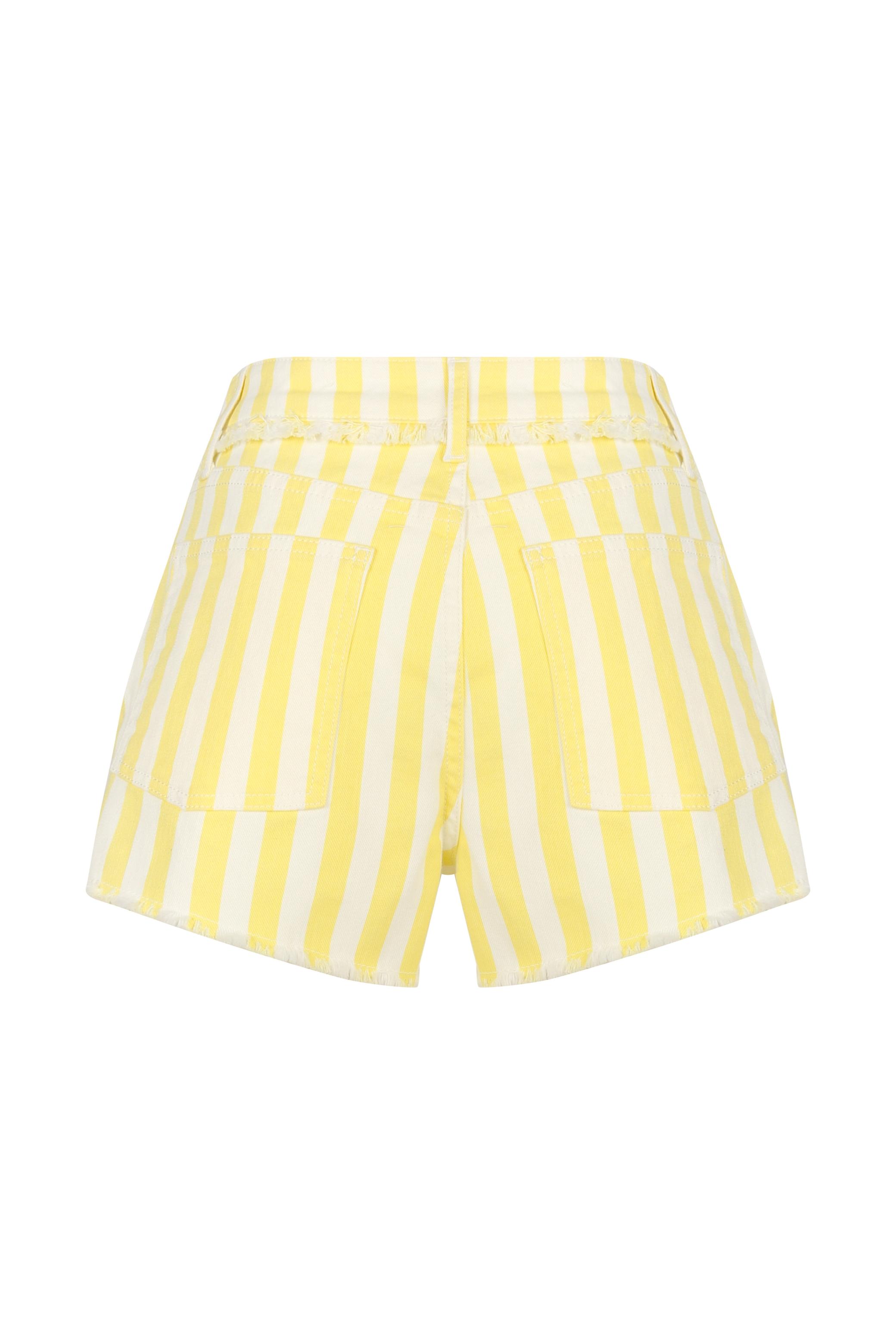 ÇİZGİLİ RAHAT KESİM ŞORT