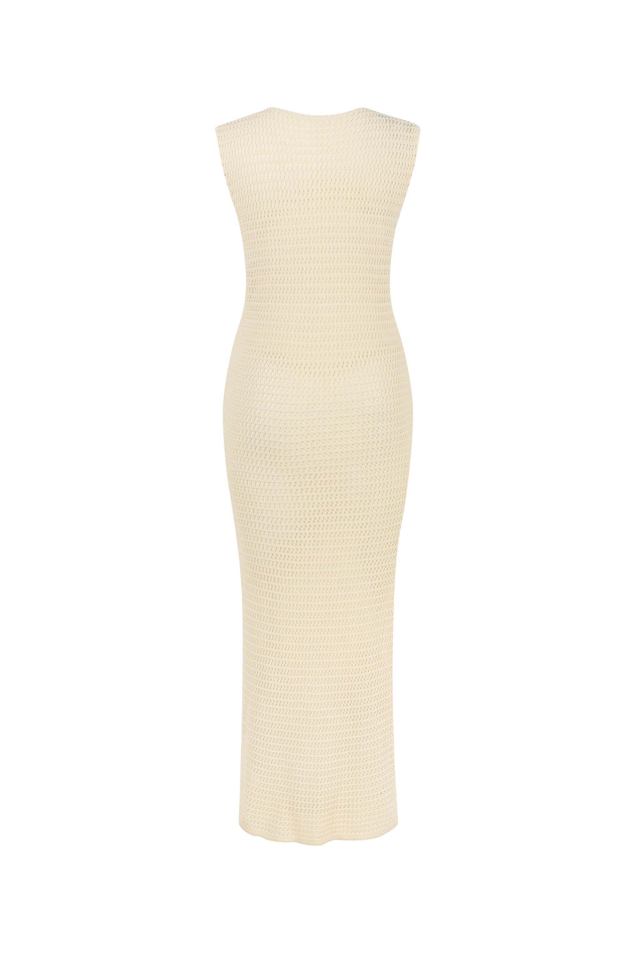 ORGANİK PAMUK ÖRME PLAJ ELBİSESİ