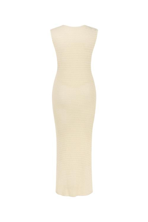  ORGANİK PAMUK ÖRME PLAJ ELBİSESİ