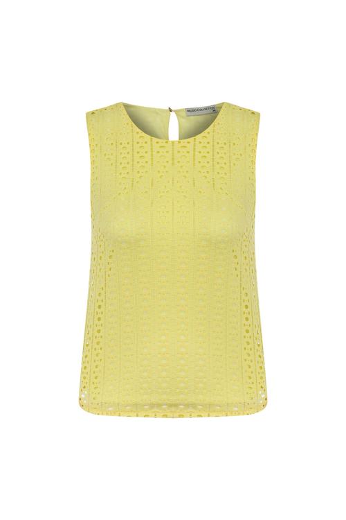  BİSİKLET YAKA DANTEL DETAYLI BLUZ