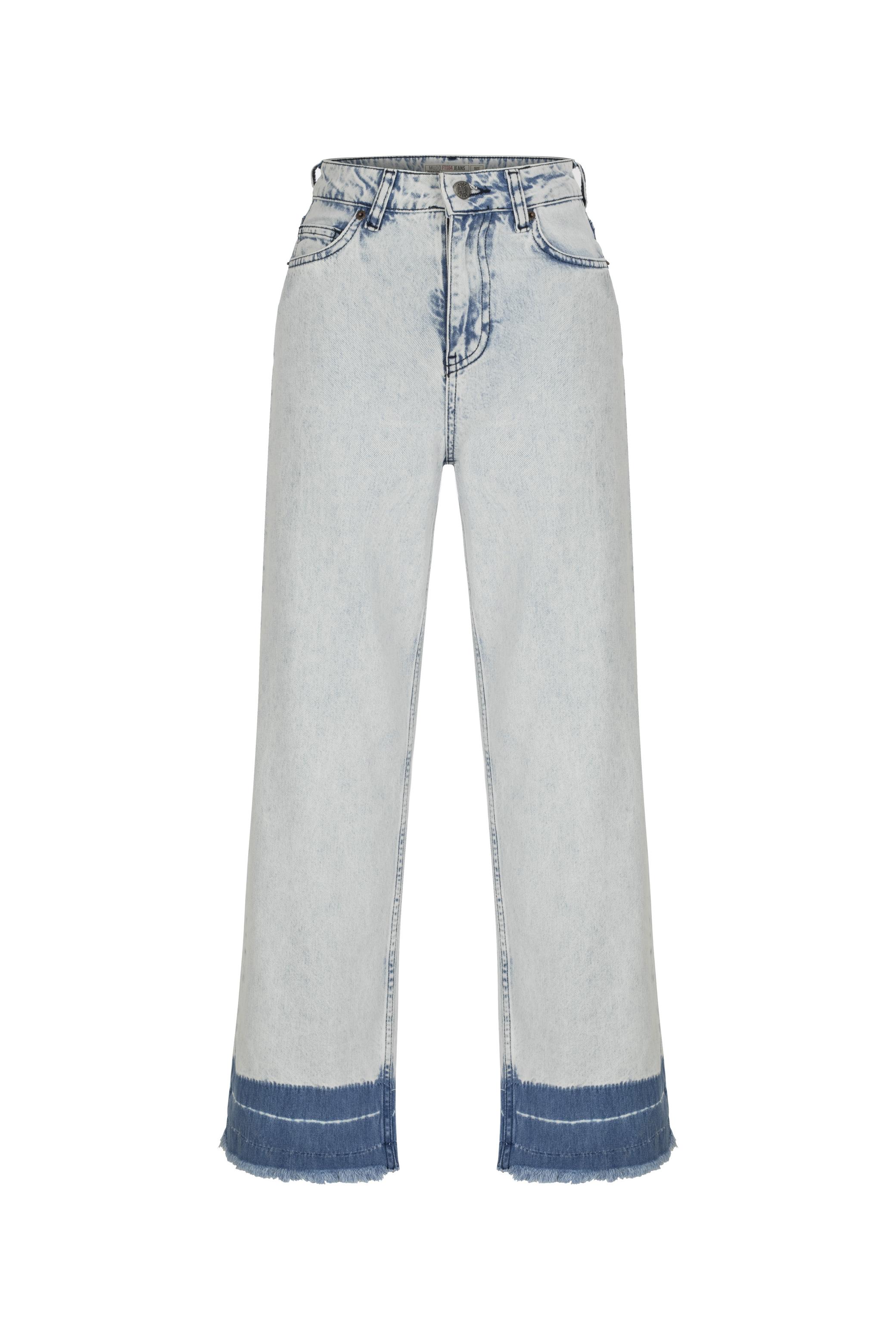 KONTRAST RENKLİ RAHAT KESİM JEAN PANTOLON