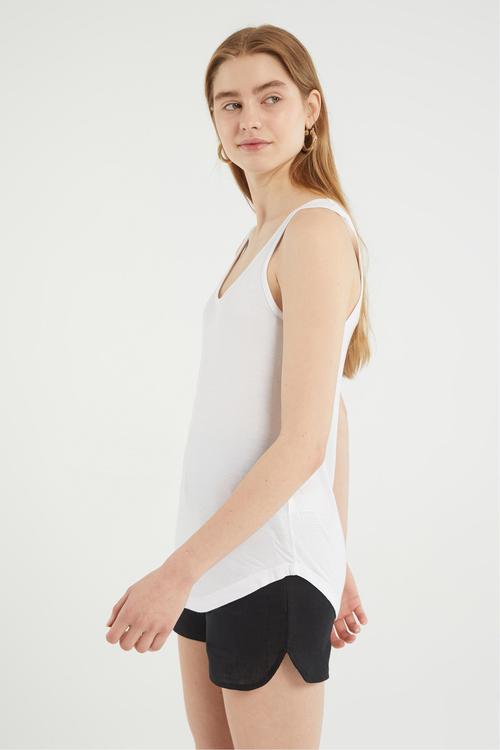  AÇIK YAKA KOLSUZ BASIC ATLET