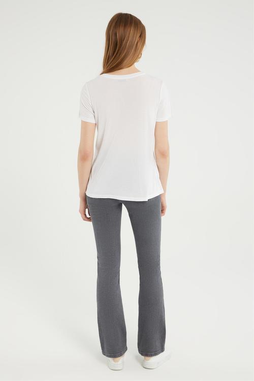  BİSİKLET YAKA BASIC KISA KOL T-SHIRT