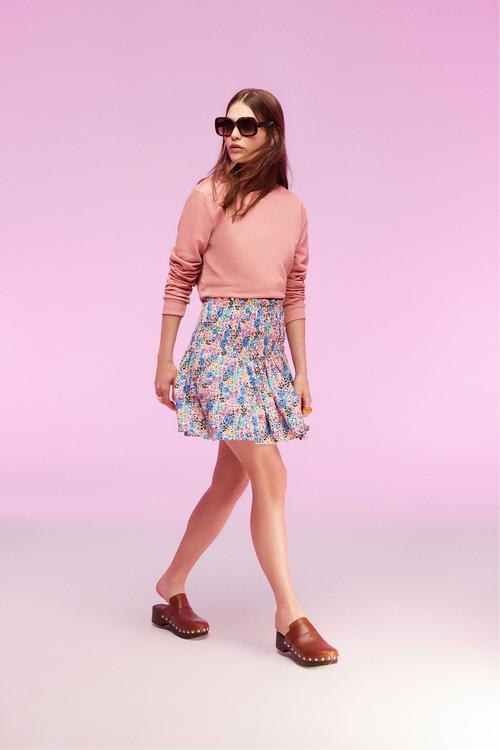  ÇİÇEK DESENLİ MİNİ KLOŞ ETEK