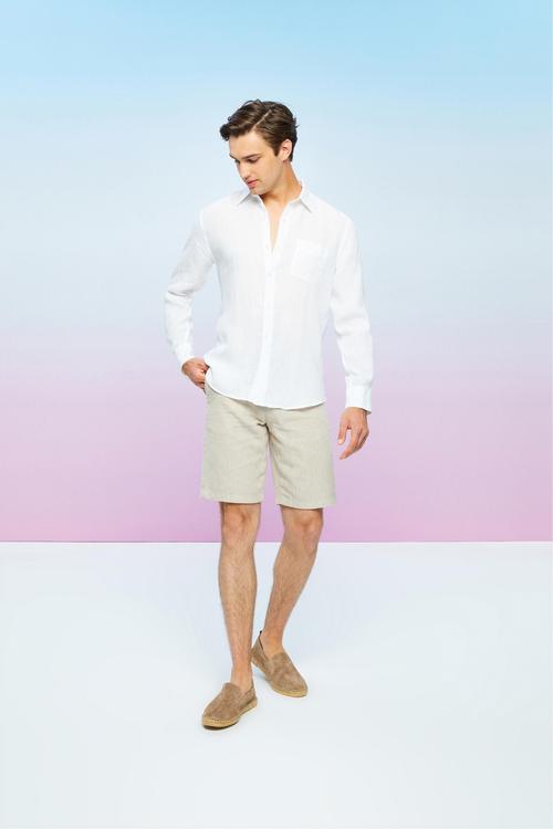  REGULAR FIT KETEN GÖMLEK