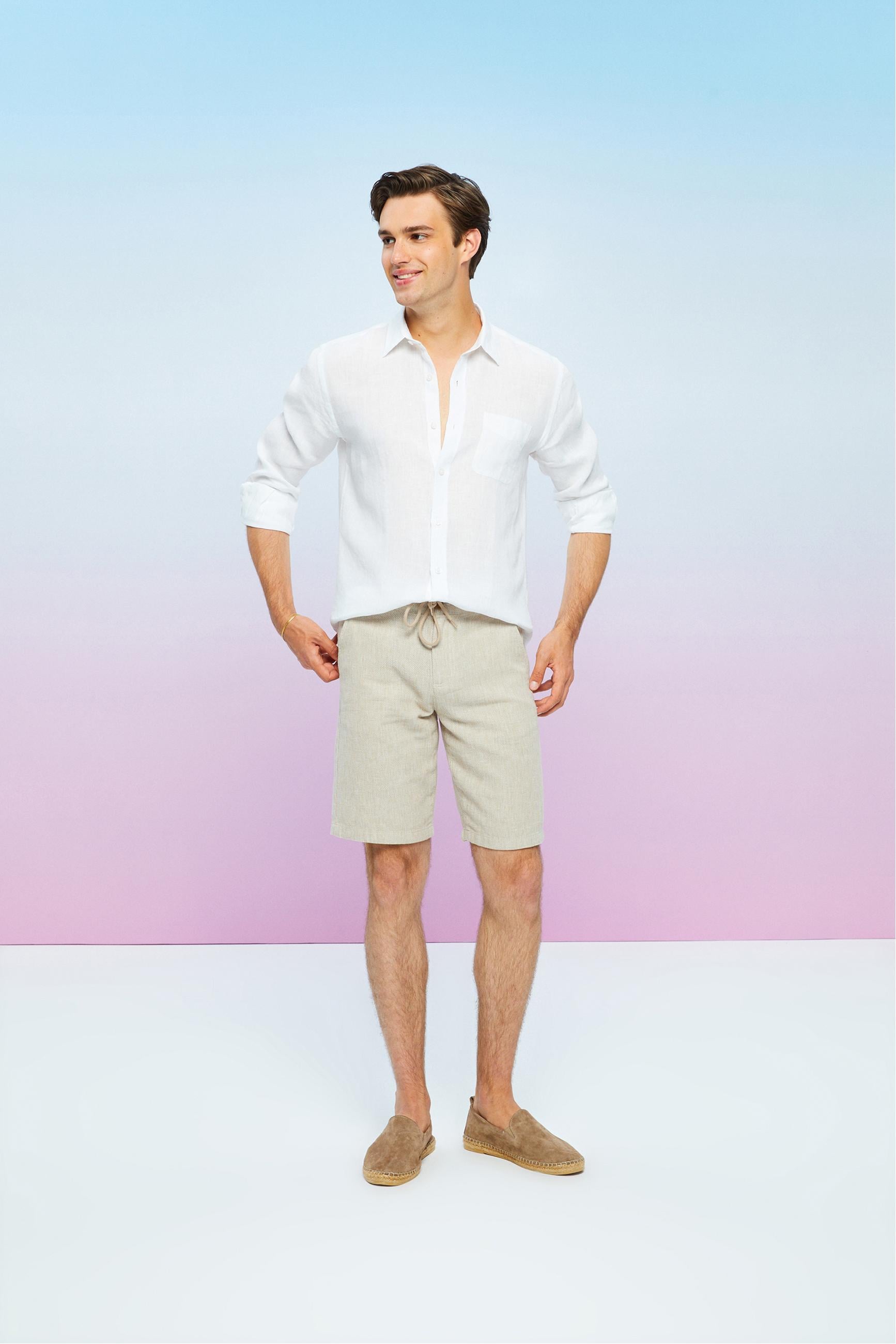 REGULAR FIT KETEN GÖMLEK