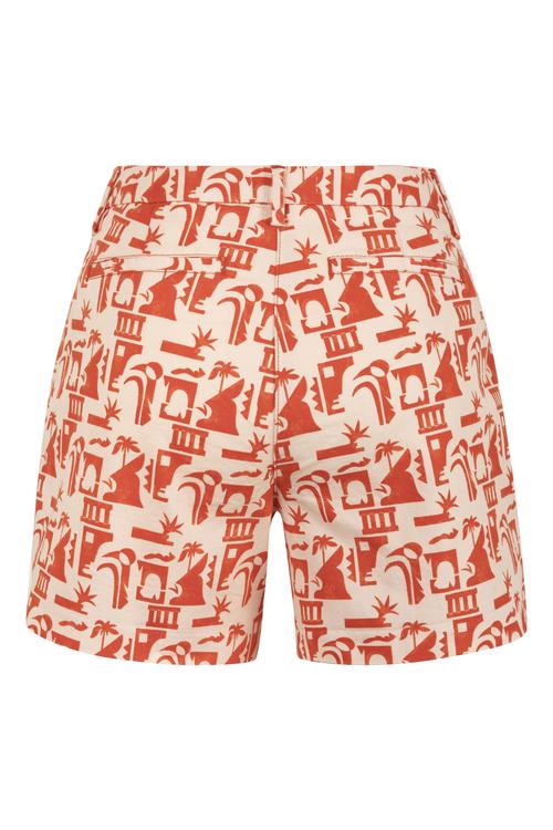  BASKILI YÜKSEK BEL MİNİ ŞORT