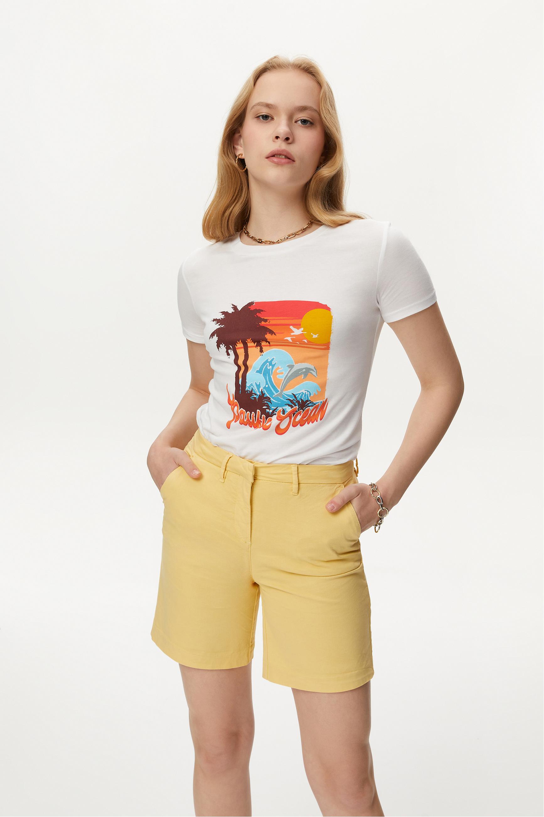 YÜKSEK BEL CHINO ŞORT