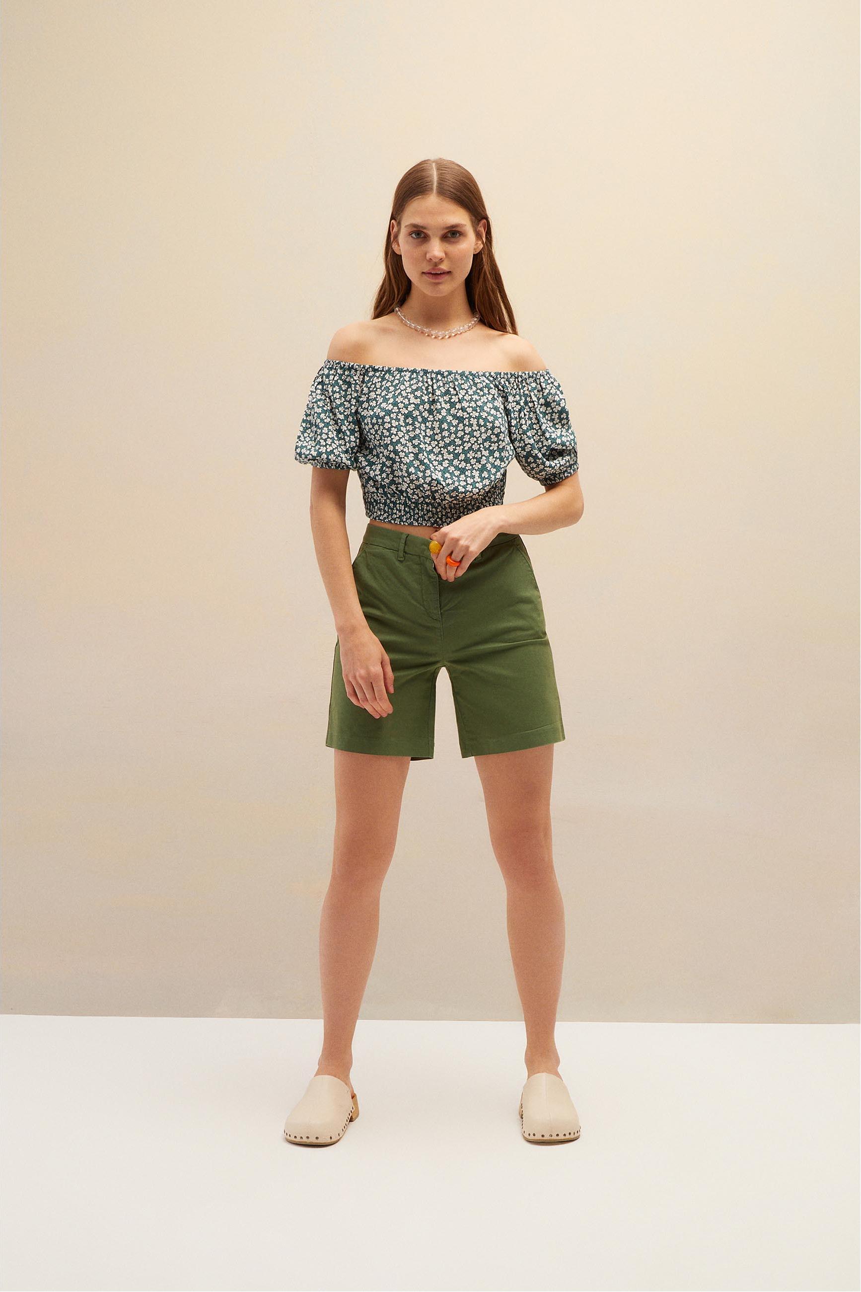 YÜKSEK BEL CHINO ŞORT