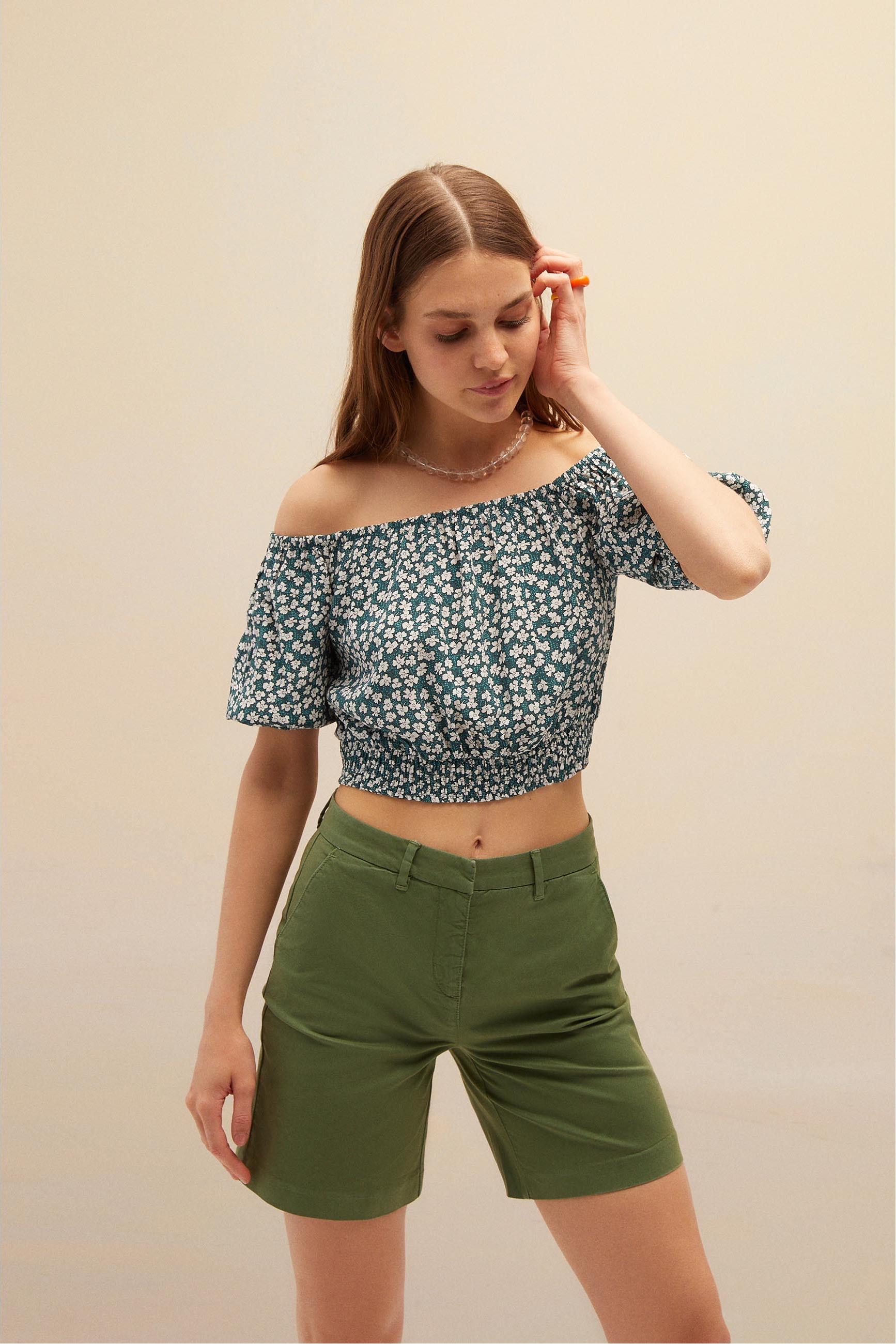 YÜKSEK BEL CHINO ŞORT